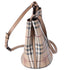 BURBERRY London England Check Bucket Bag Beige Multi Leather